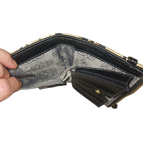 NEW Enzo Angiolini Woven Straw and Leather Wallet - Picture 7 of 9